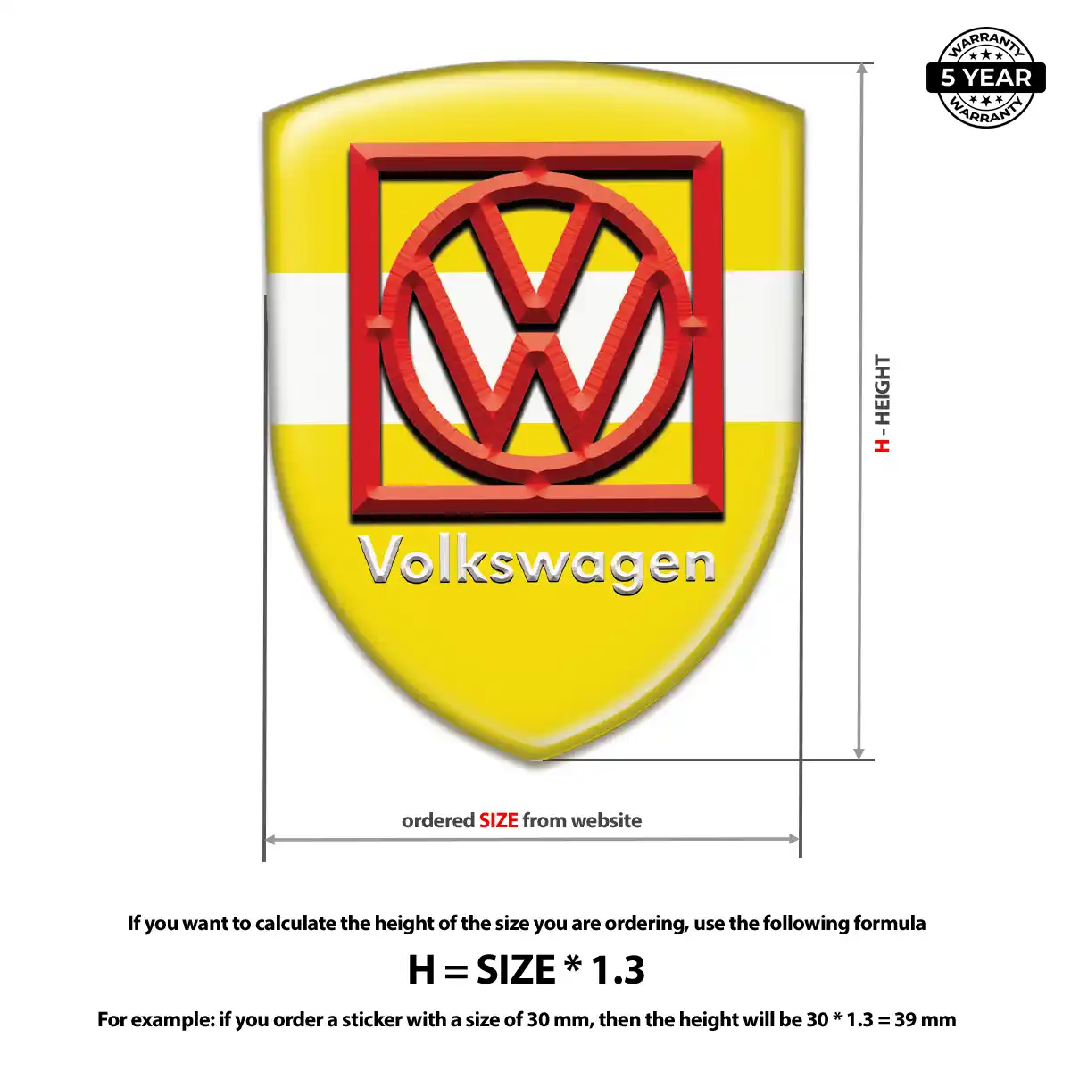 VW Emblem Shield Refined Design