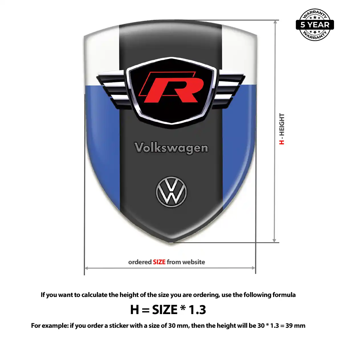 VW Emblem Shield Signature Grade