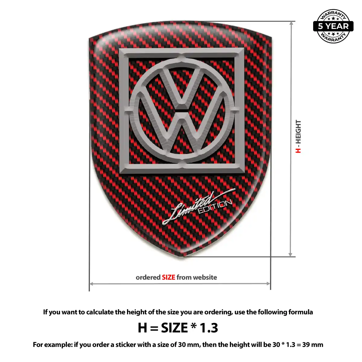 VW Emblem Shield Sleek Style