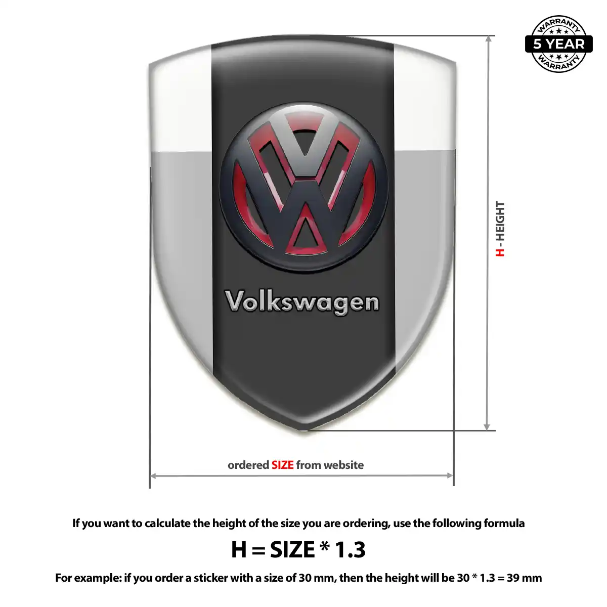 VW Emblem Shield Superior Craft
