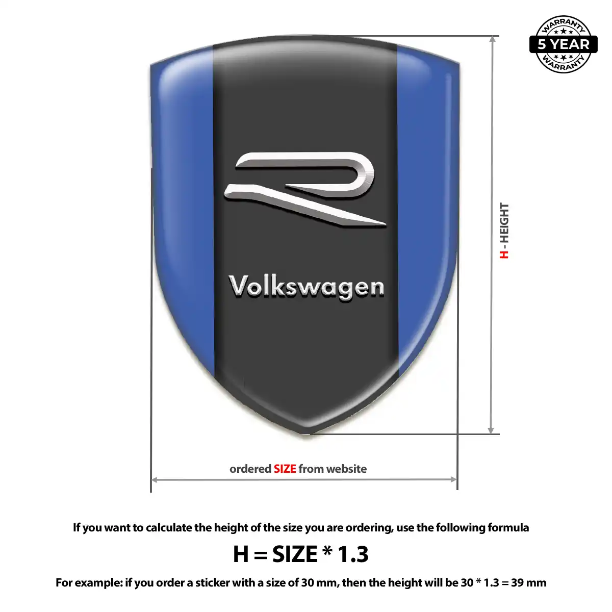 VW Emblem Silicone Elite Finish