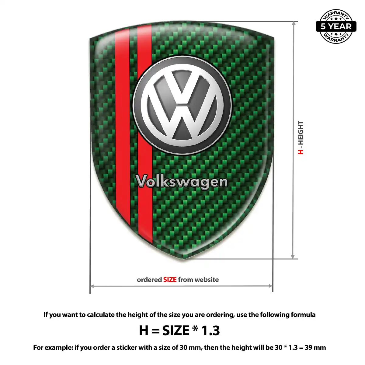 VW Emblem Silicone Refined Design