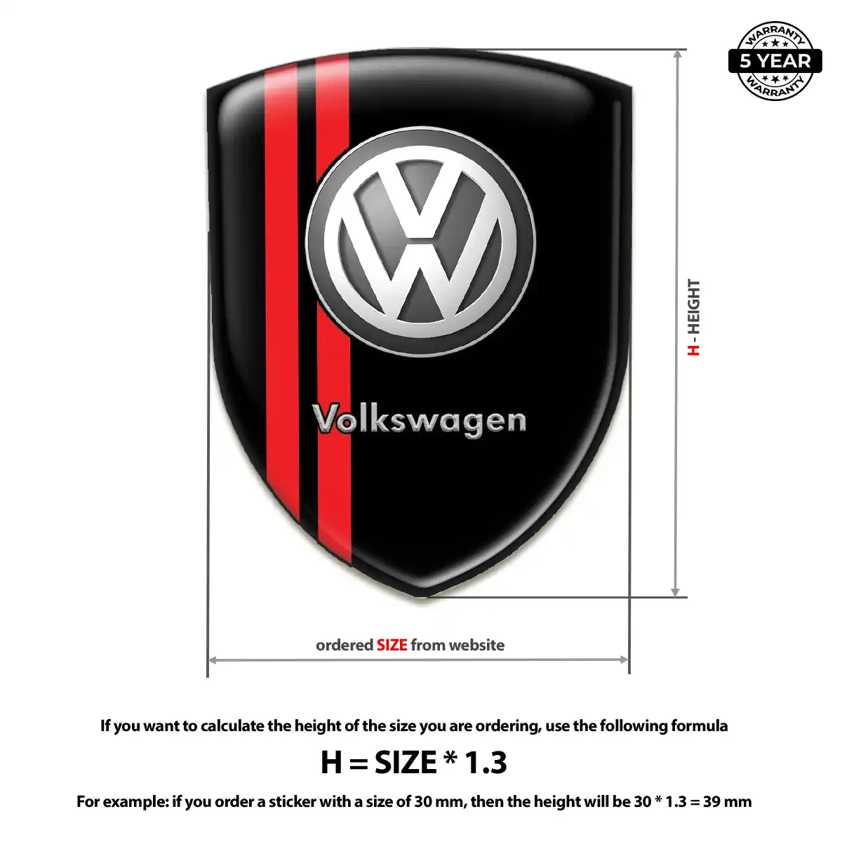 VW Emblem Silicone Sleek Style