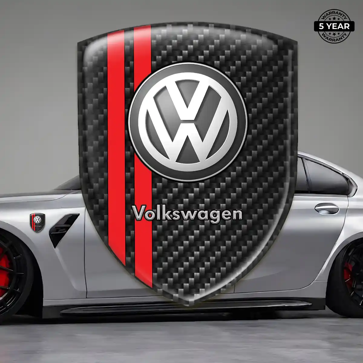 VW Epoxy Domed Sticker Refined Design