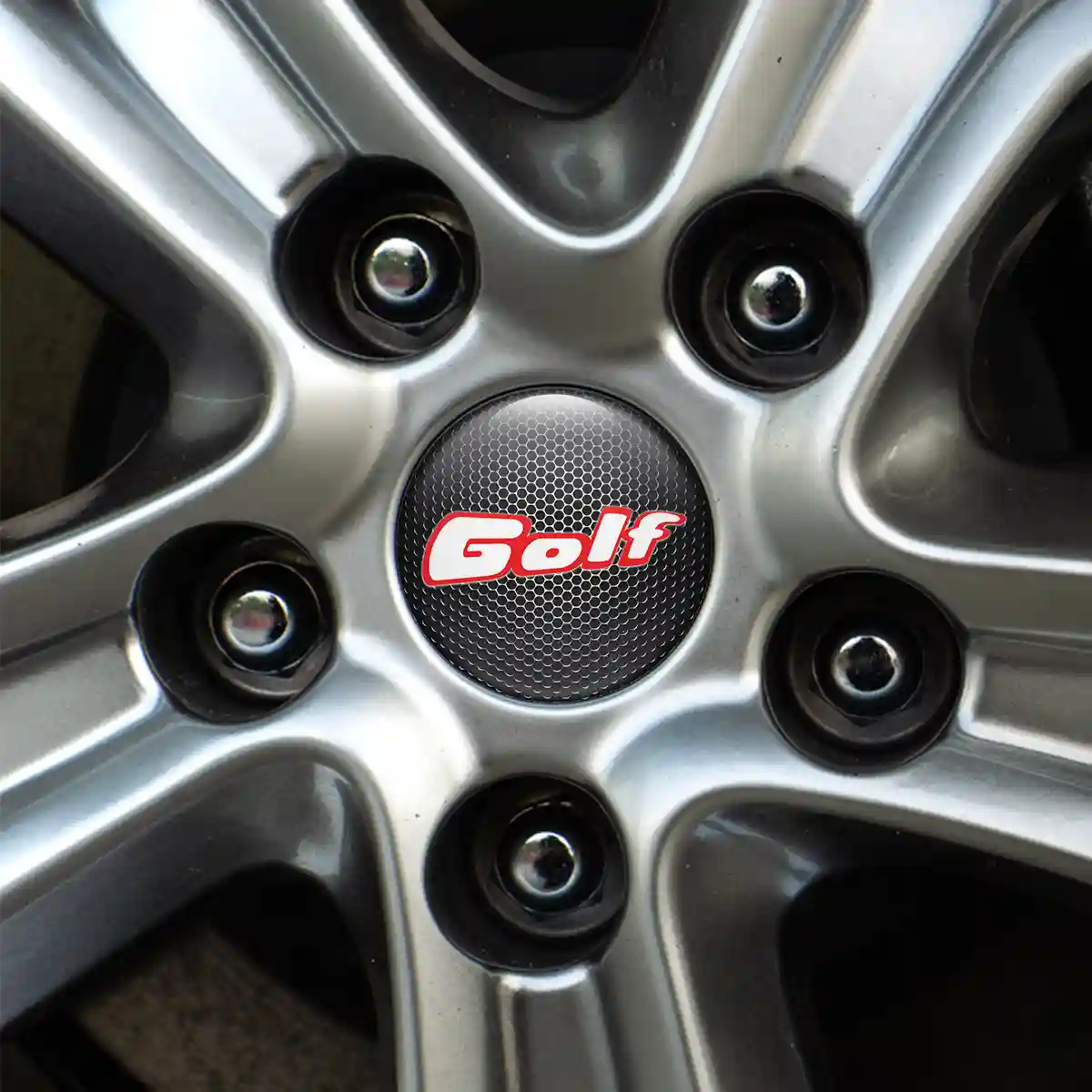 VW Golf Logo Silicone Sticker Stylish Design