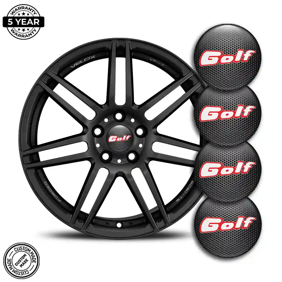 VW Golf Logo Silicone Sticker Stylish Design