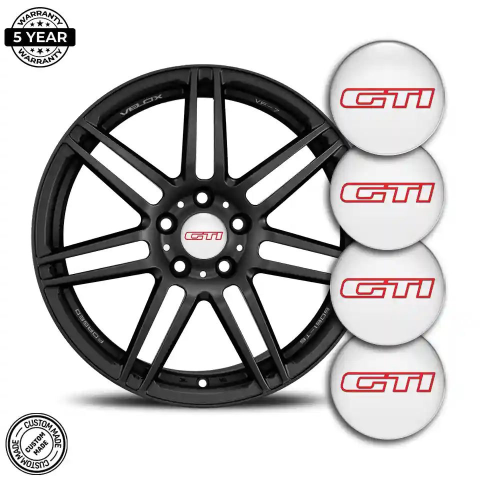 VW GTI Logo Silicone Badge Self-Adhesive Stylish Design