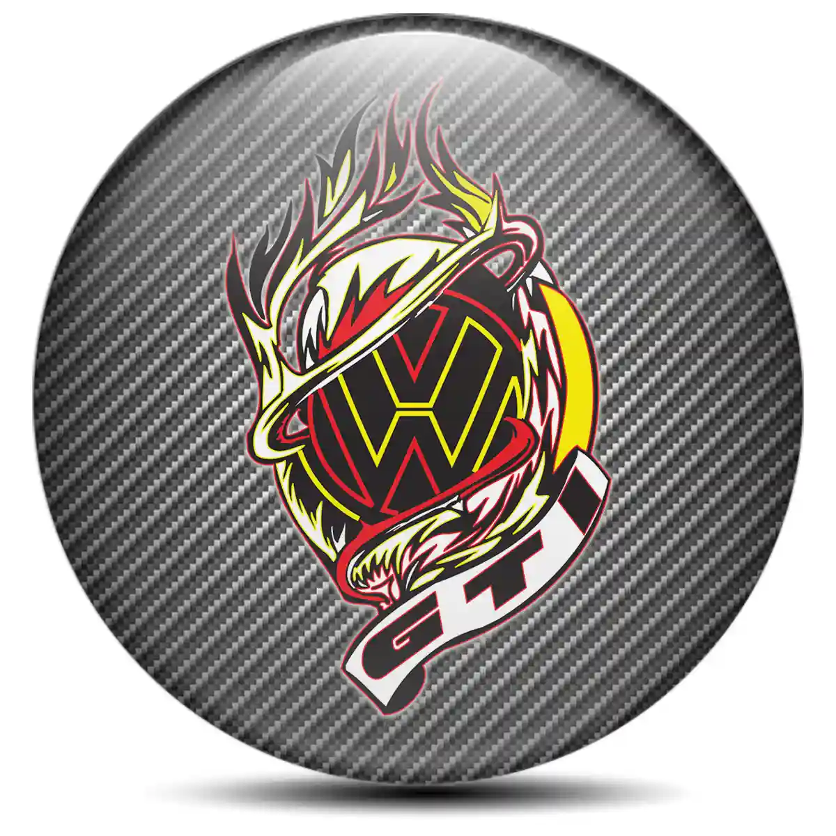 VW GTI Silicone Emblem Self-Adhesive High Quality