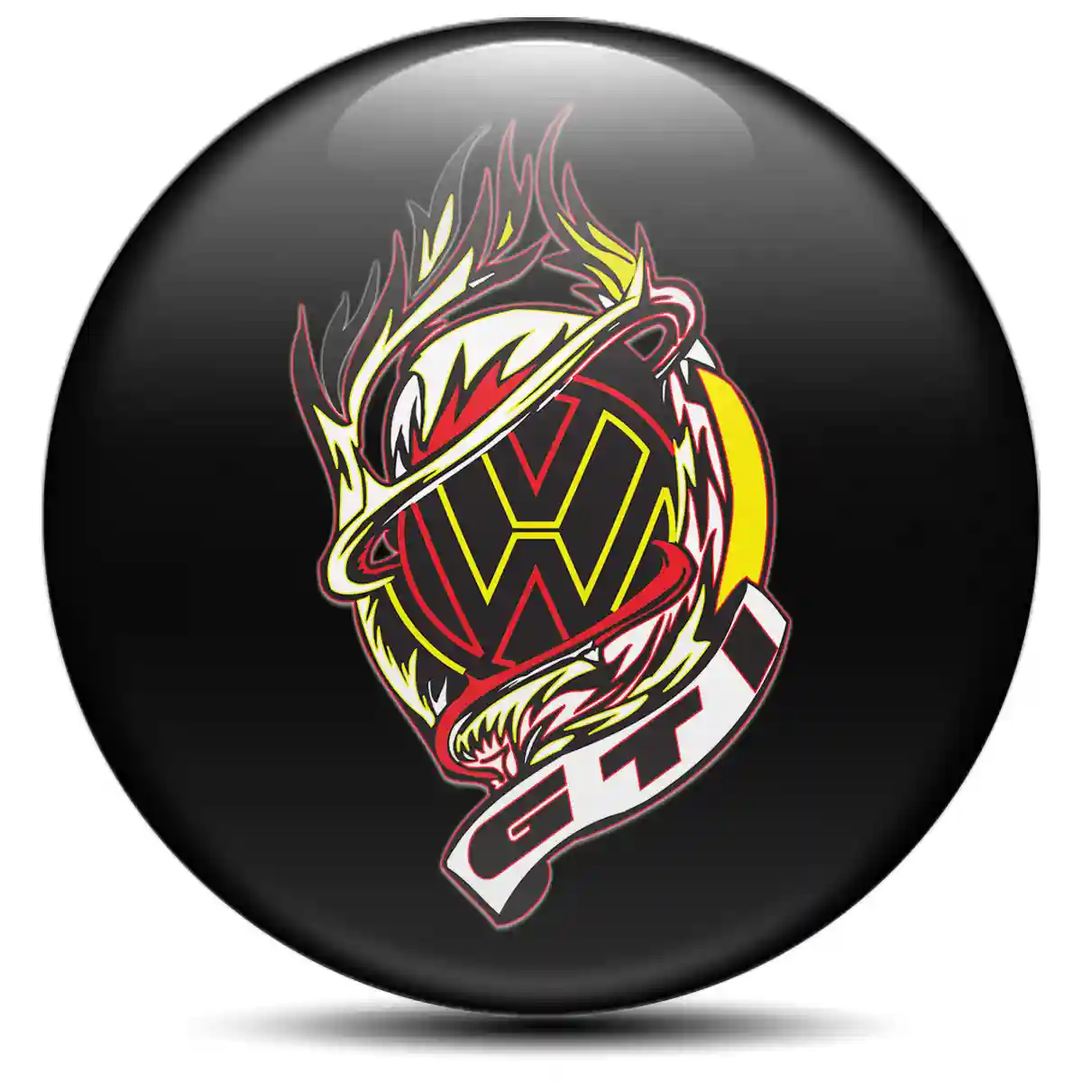 VW GTI Silicone Sticker Stylish Design
