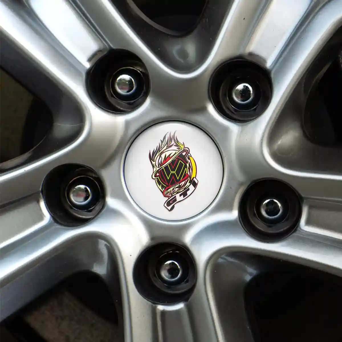 VW GTI Wheel Emblems Stylish Design