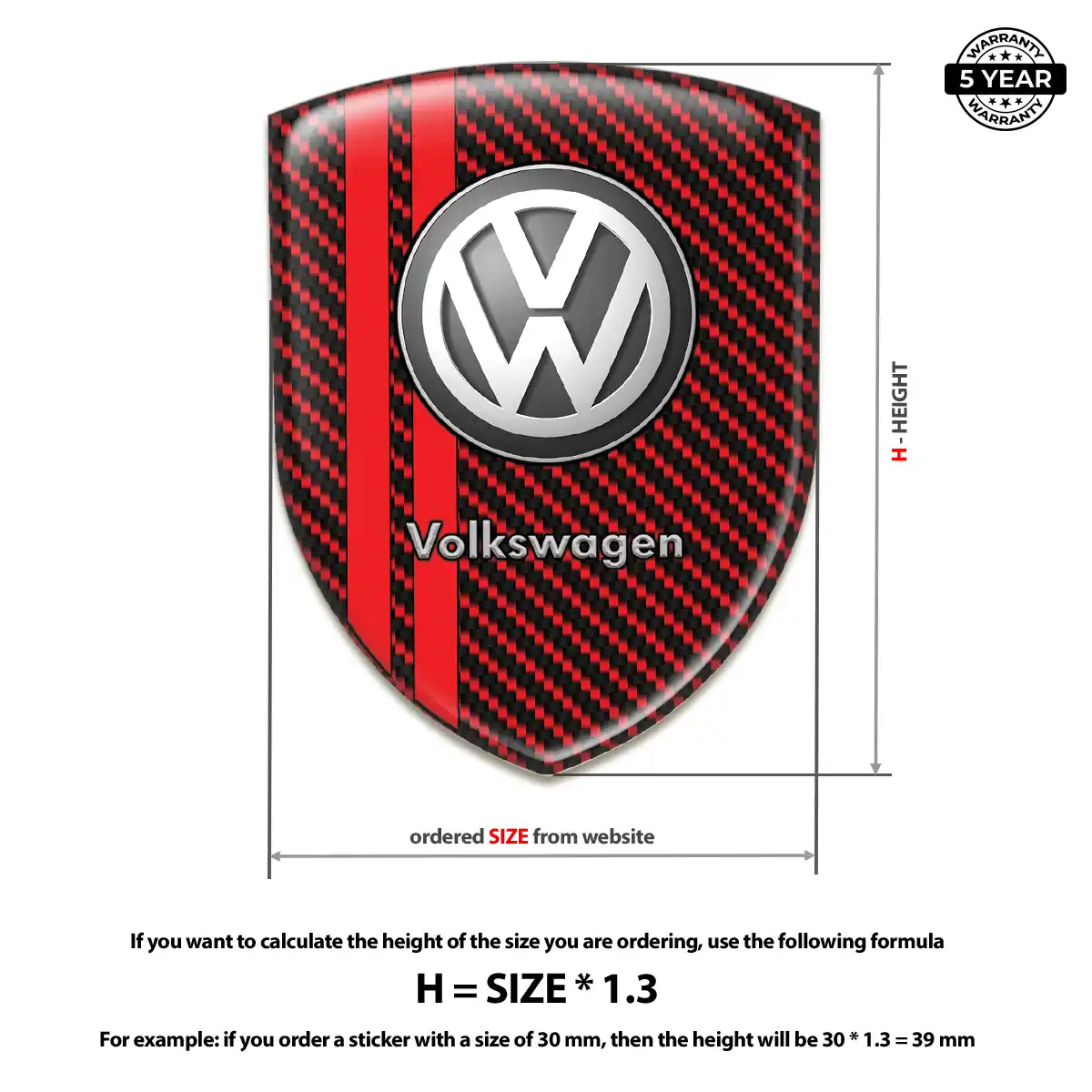 VW Logo Badge Elite Finish