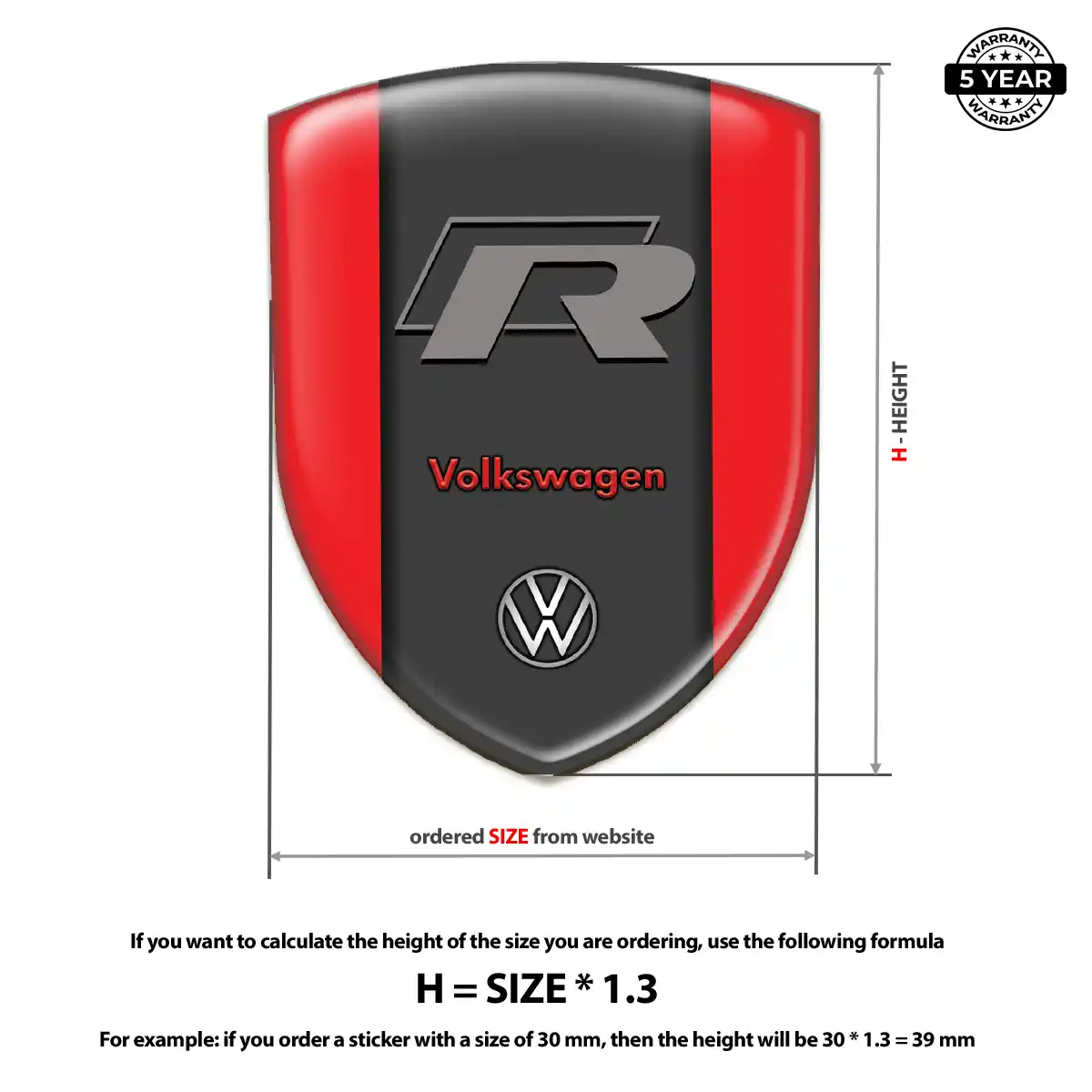 VW Logo Badge Prime Quality