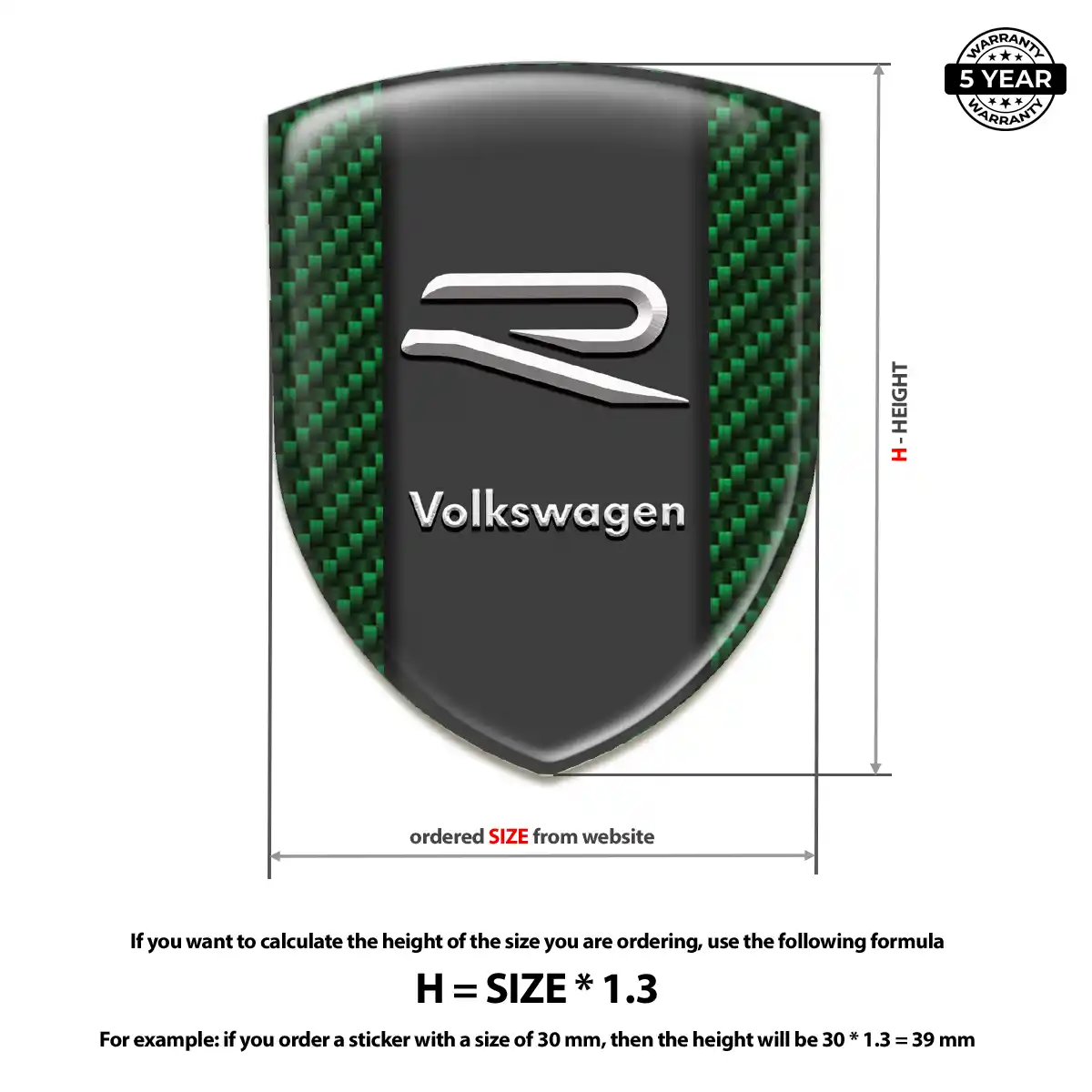 VW Logo Badge Refined Design