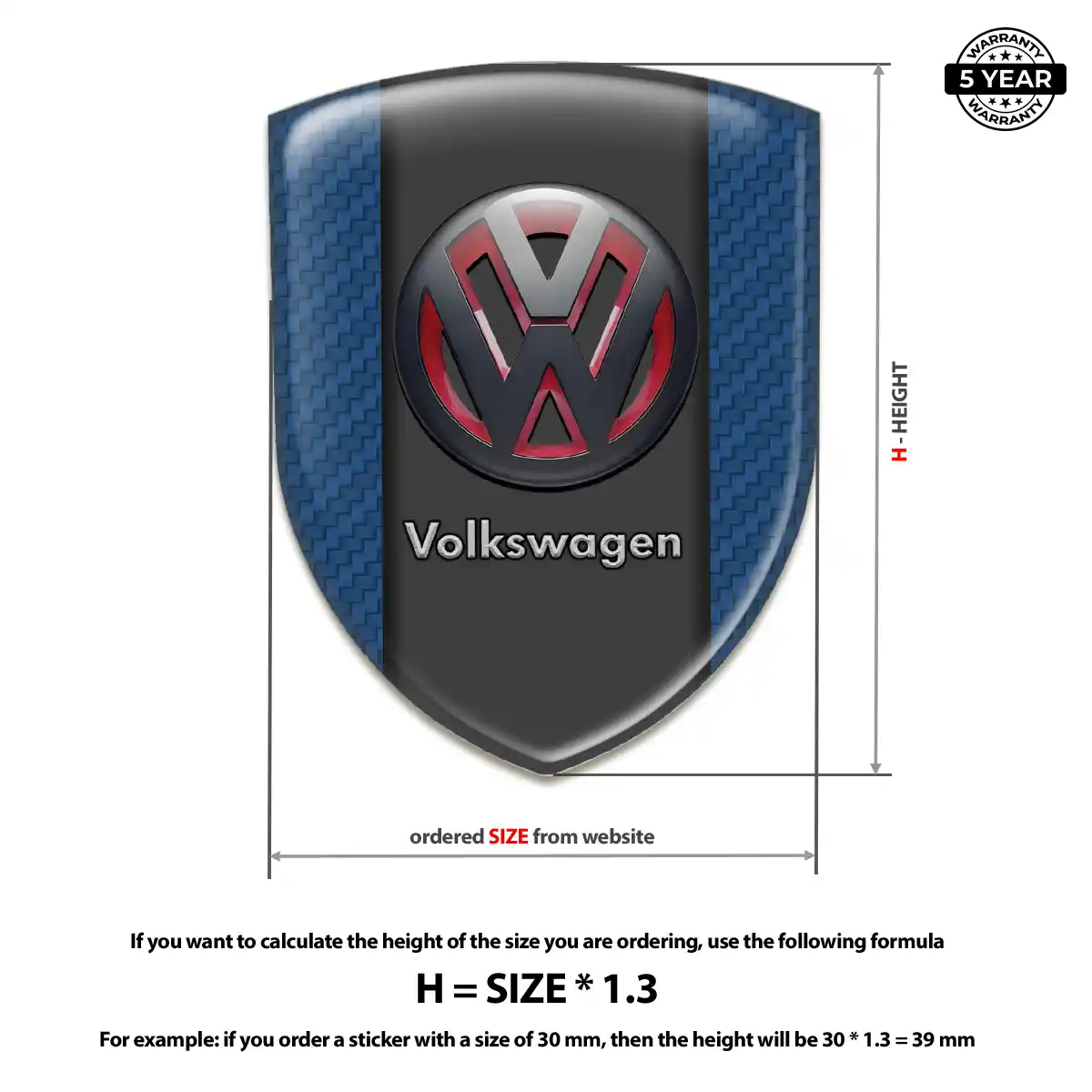 VW Logo Badge Signature Grade
