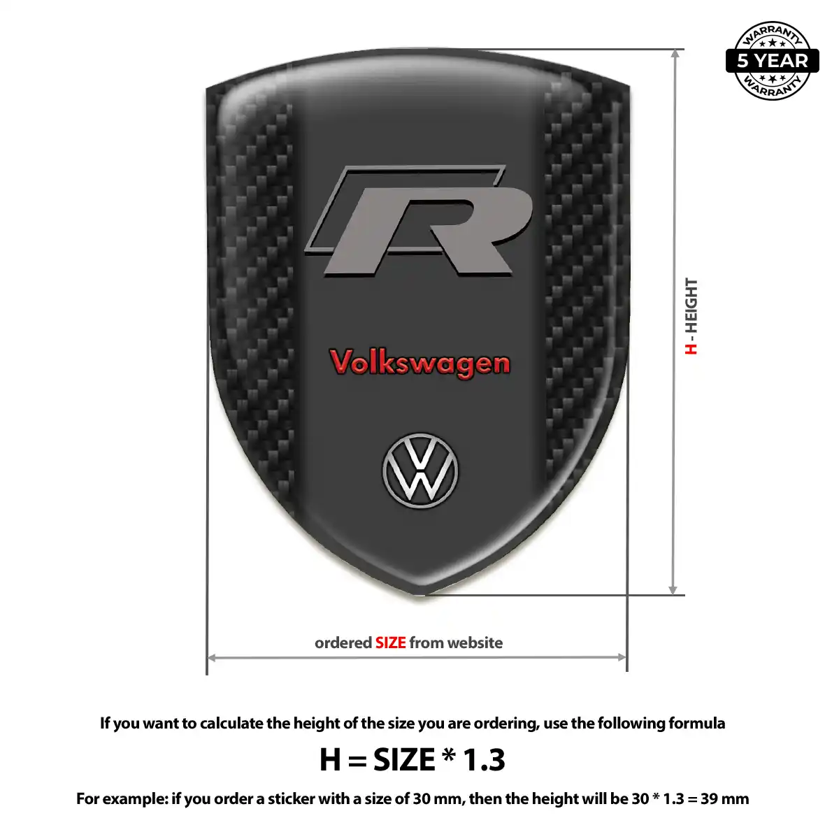 VW Logo Badge Superior Craft