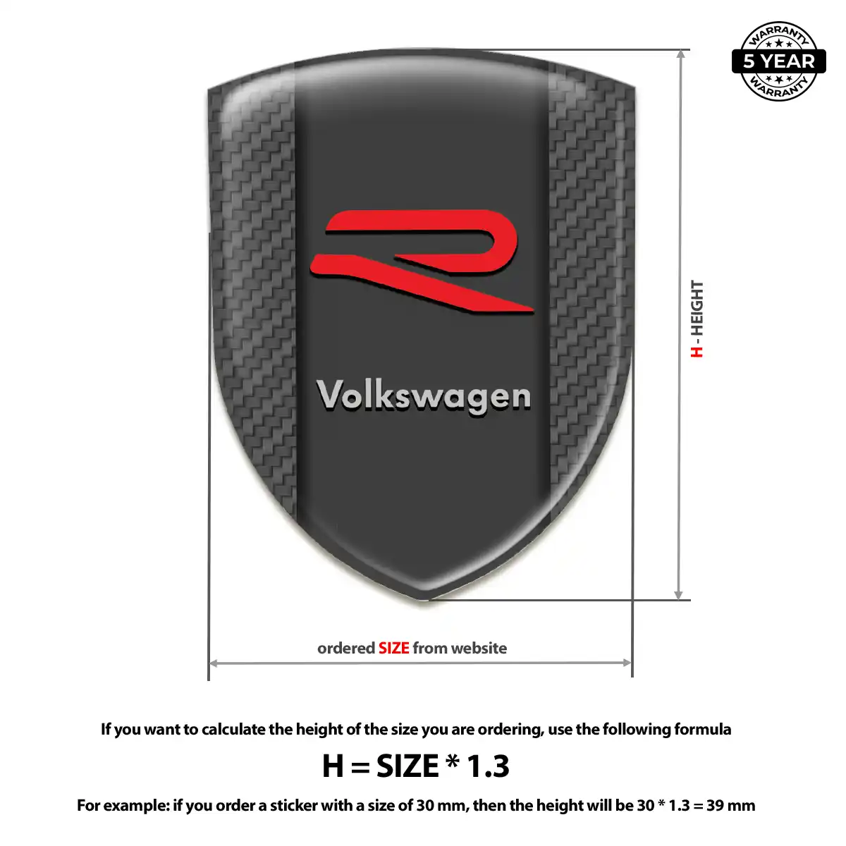 VW Logo Emblem Superior Craft