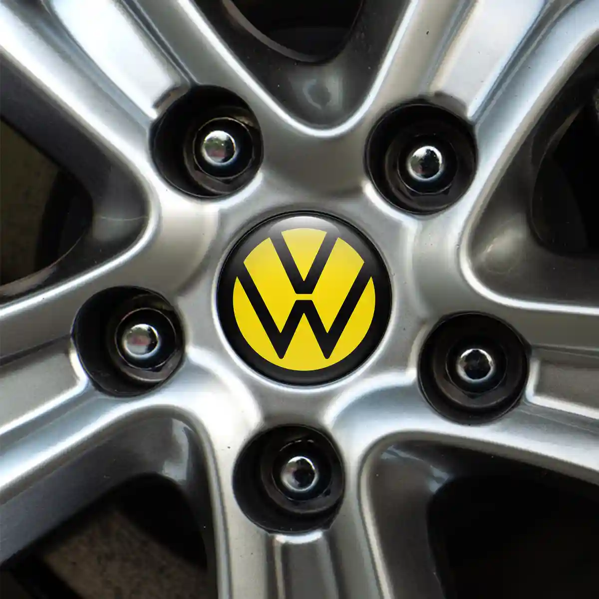 VW Logo Silicone Badge Self-Adhesive Premium Quality