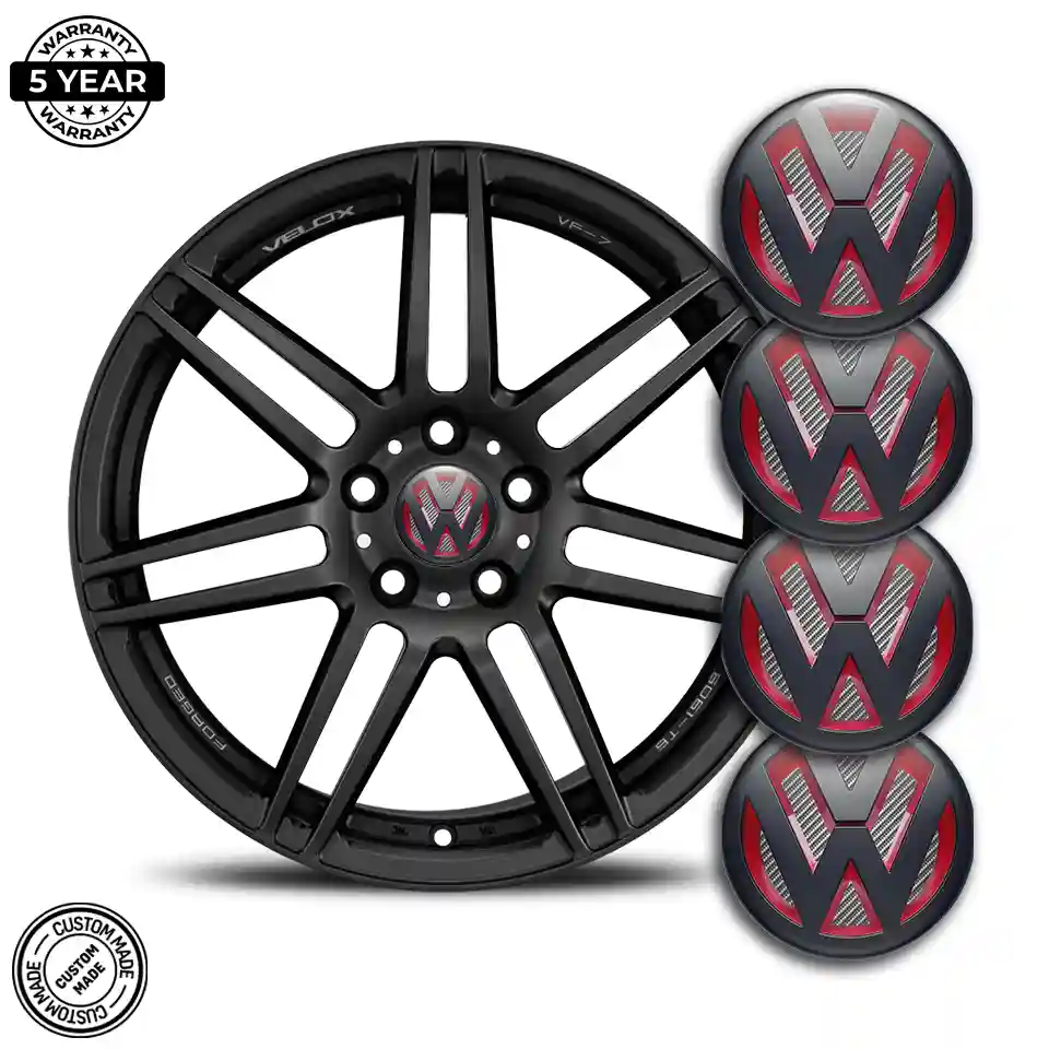 VW Logo Silicone Emblem Self-Adhesive Stylish Design