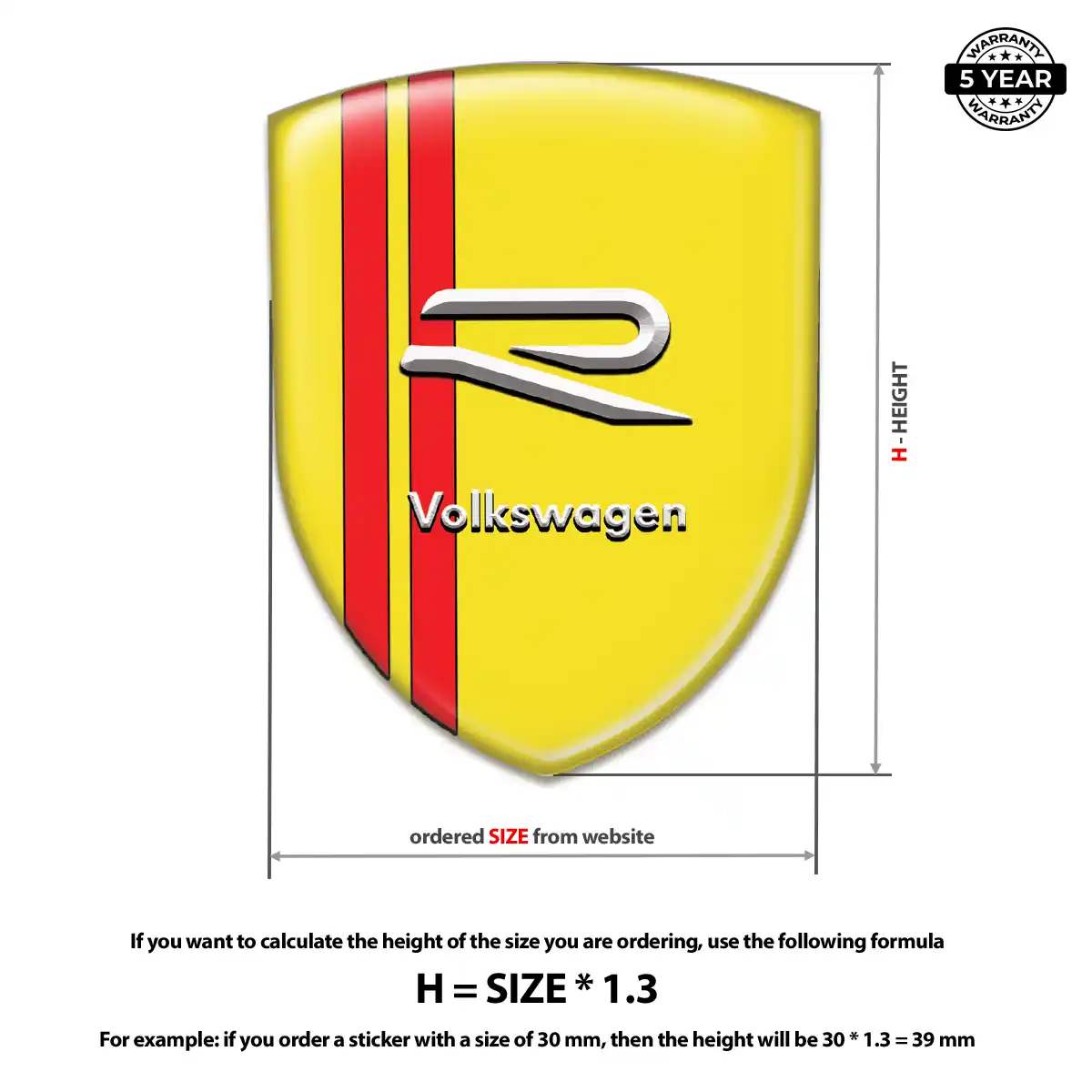 VW Logo Sticker Prime Quality