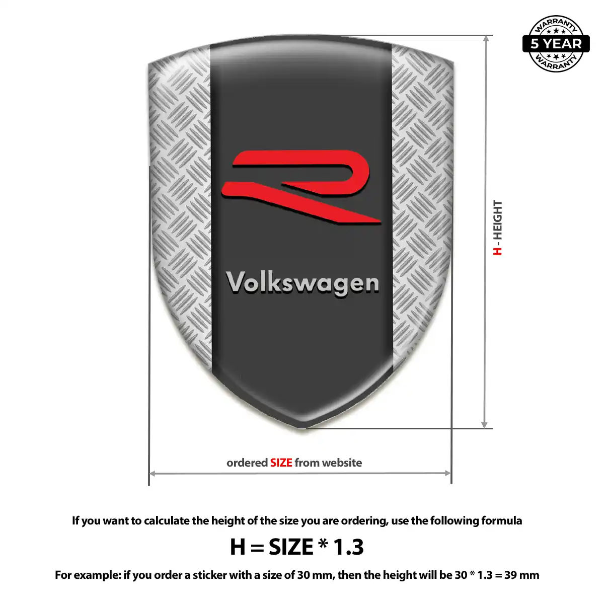 VW Logo Sticker Superior Craft