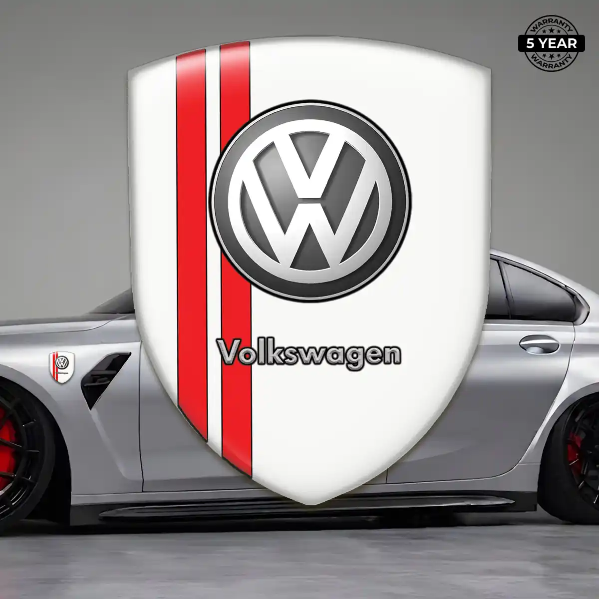 VW Polyurethane Domed Sticker Sleek Style