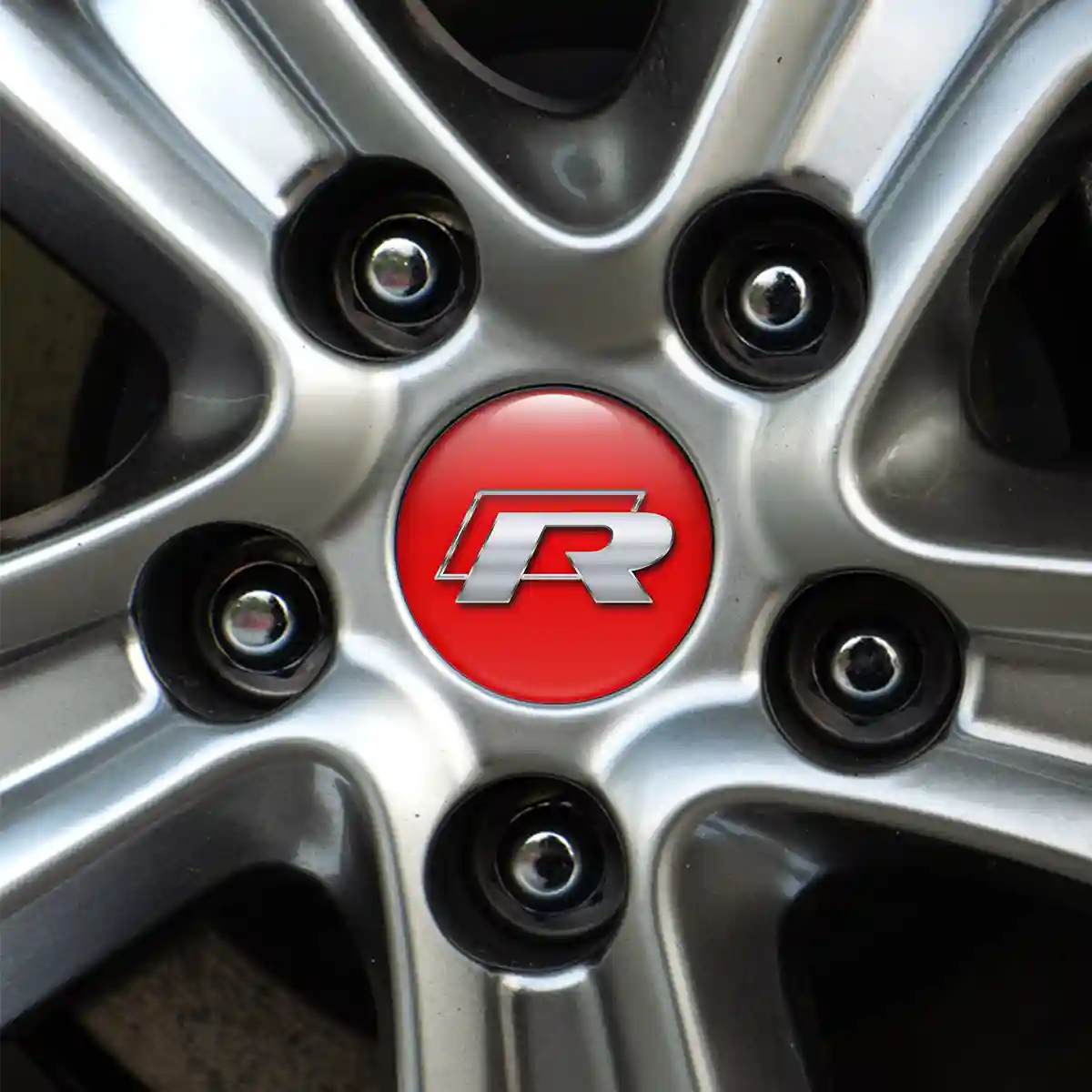 VW R Line Domed Sticker Self-Adhesive High Quality