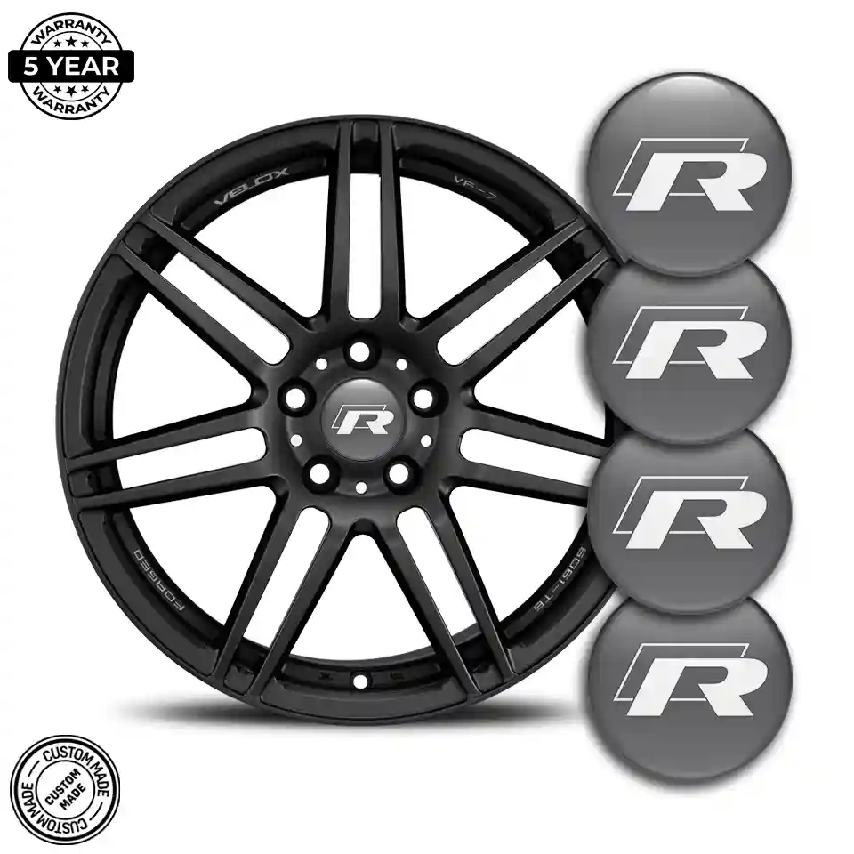 VW R Line Emblem Epoxy Self-Adhesive Stylish Design
