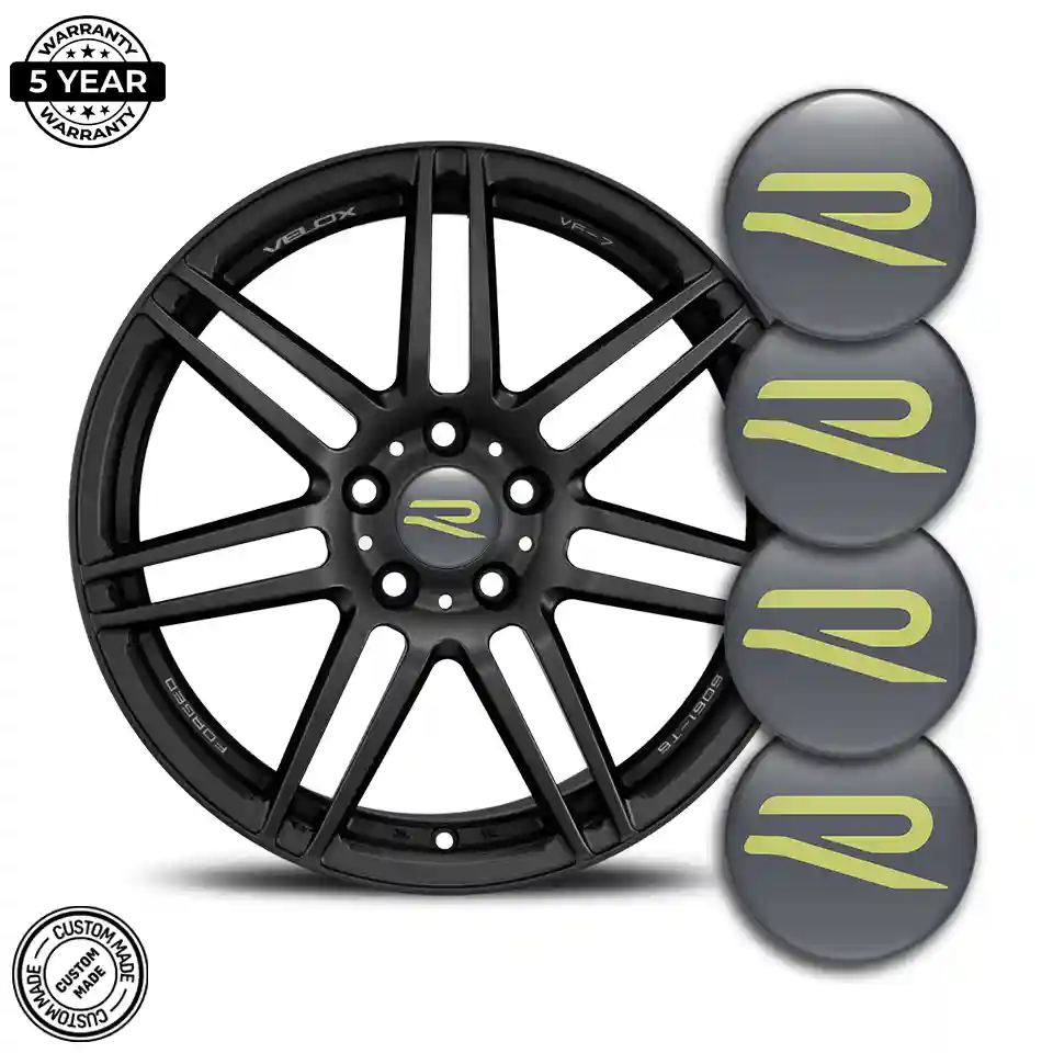 VW R Line Emblem Wheel Center Caps Stylish Design