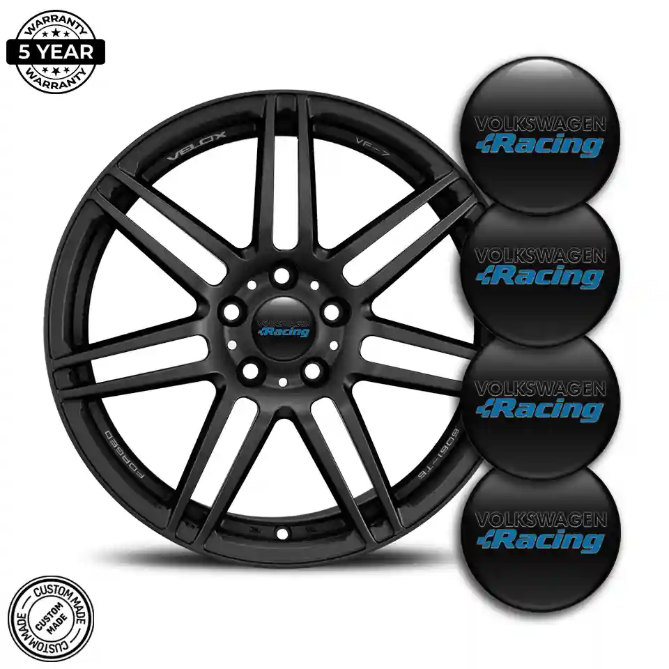 VW Racing Domed Sticker Stylish Design