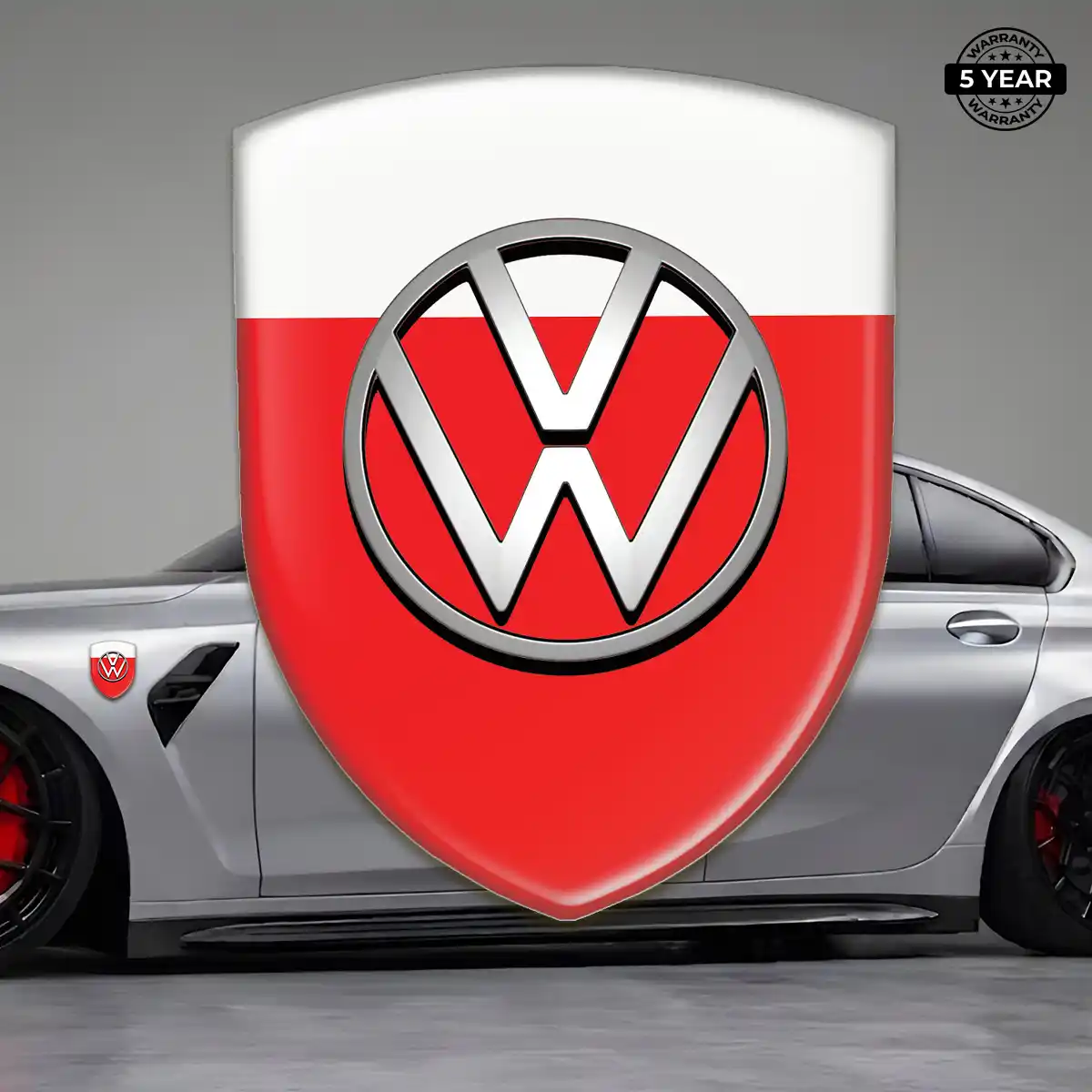VW Resin Badge Sticker Refined Design