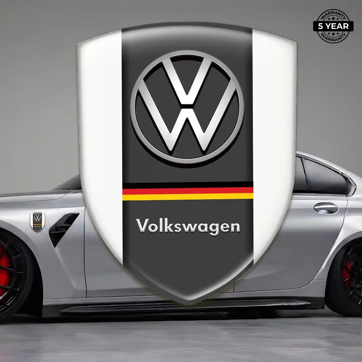 VW Resin Emblem Sticker Sleek Style