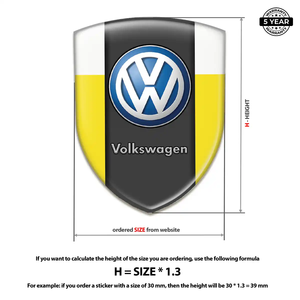VW Silicone Badge Prime Quality