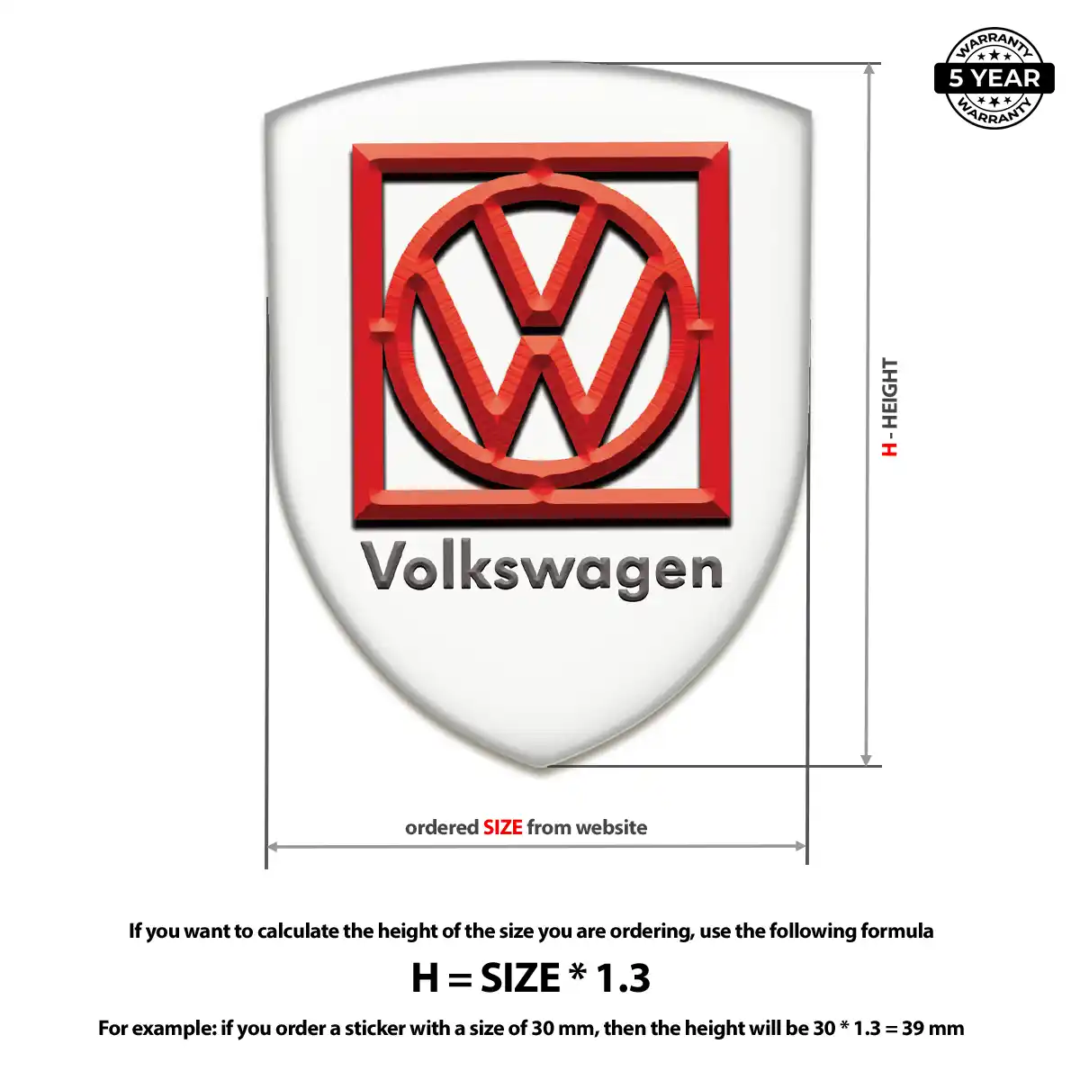 VW Silicone Emblem Refined Design