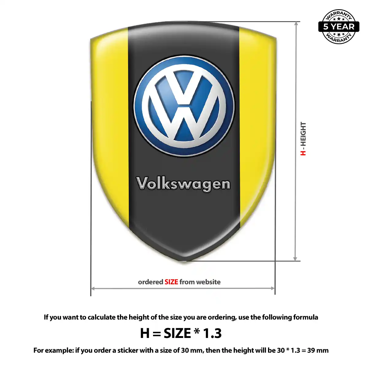 VW Silicone Emblem Signature Grade