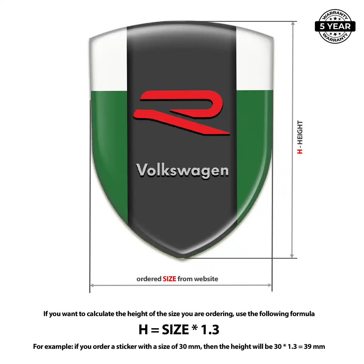 VW Silicone Emblem Sleek Style