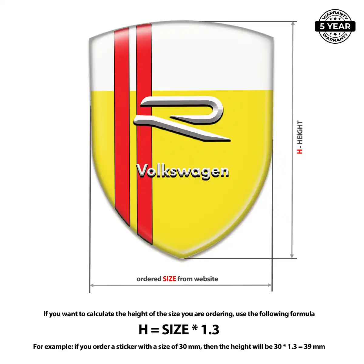 VW Silicone Emblem Superior Craft