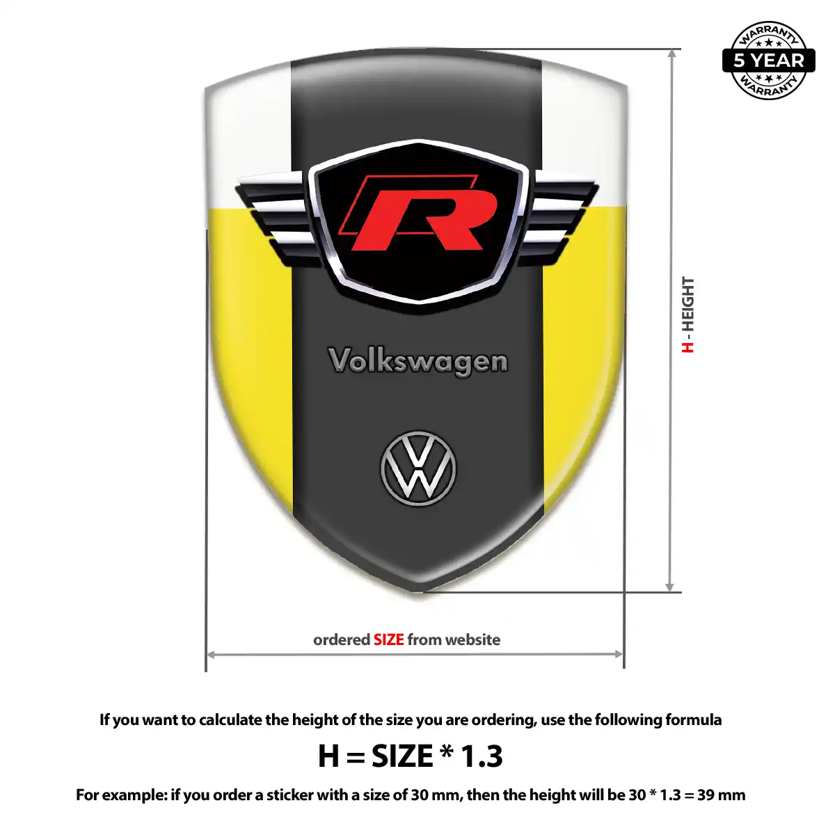 VW Sticker Signature Grade