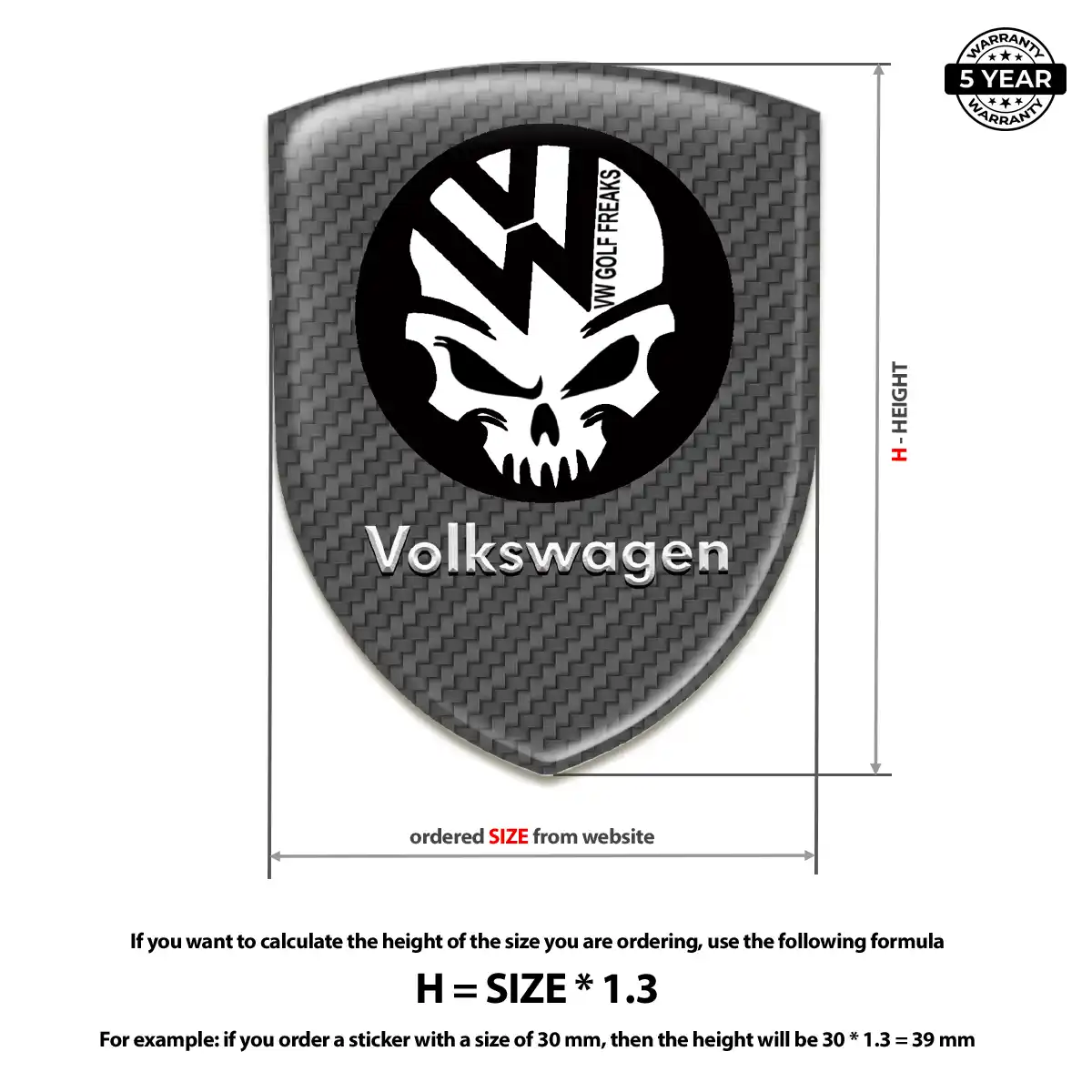 VW Sticker Sleek Style