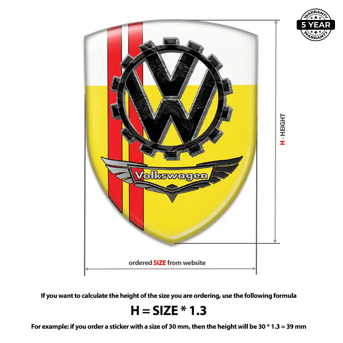 VW Vehicle Logo Sticker Superior Craft