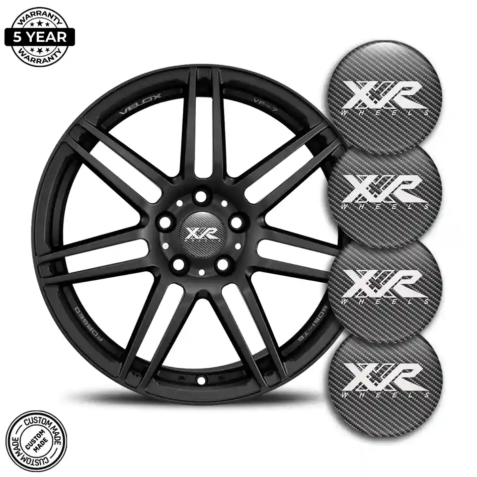 XXR Emblem Wheel Center Caps Self-Adhesive Sleek Style