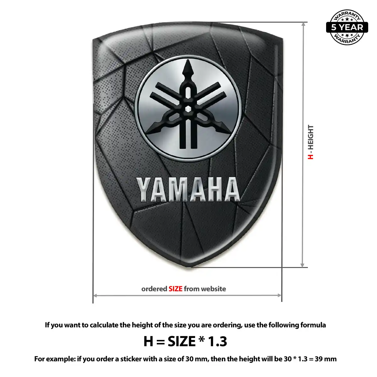 Yamaha 3D Badge Sticker Deluxe Edition