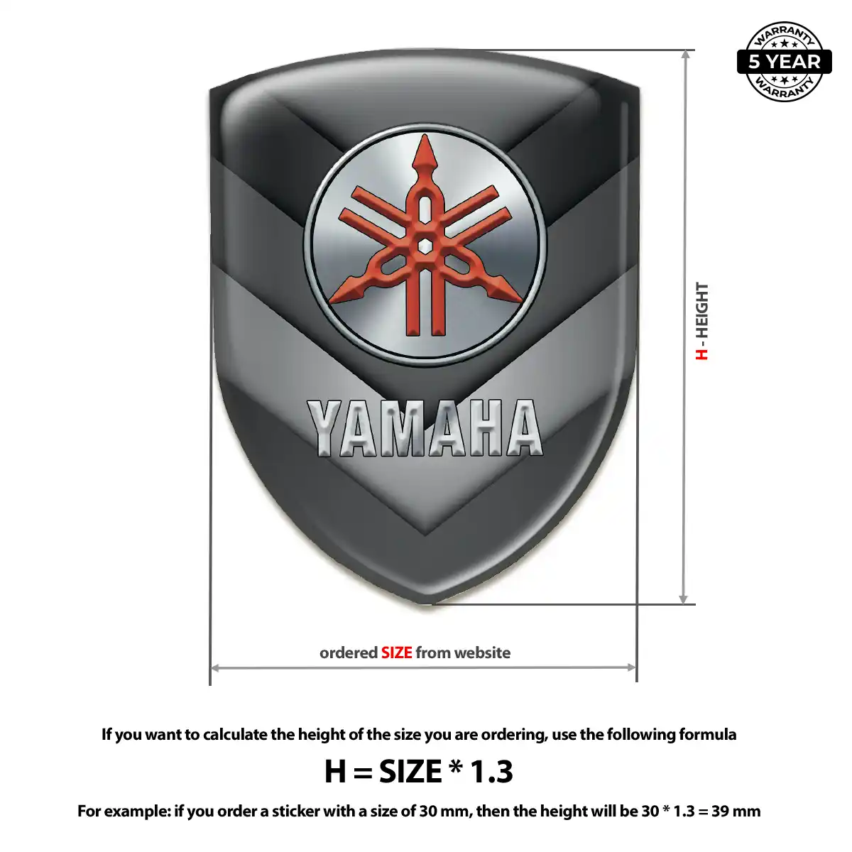 Yamaha 3D Badge Sticker Elite Edition