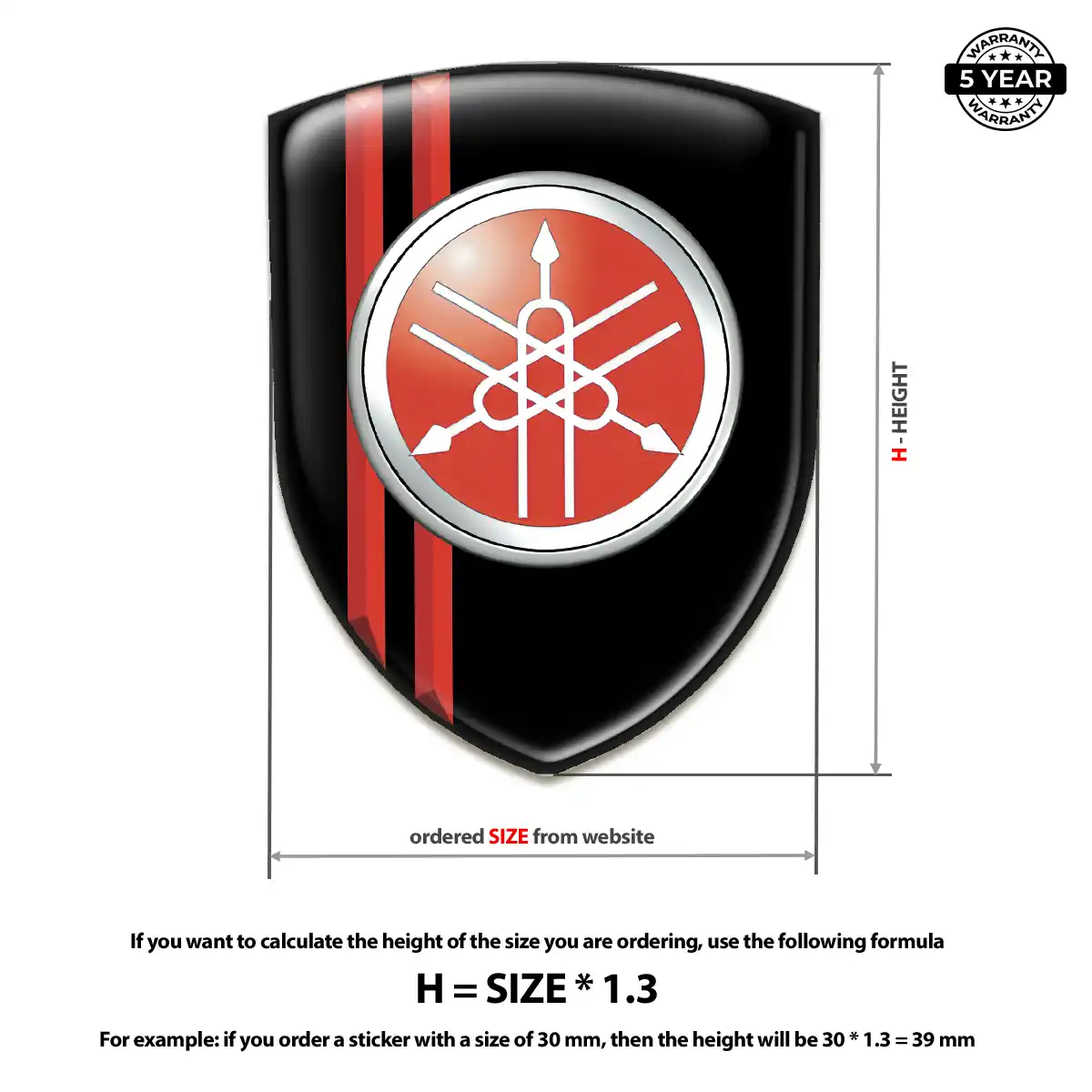 Yamaha 3D Badge Sticker Exclusive Series