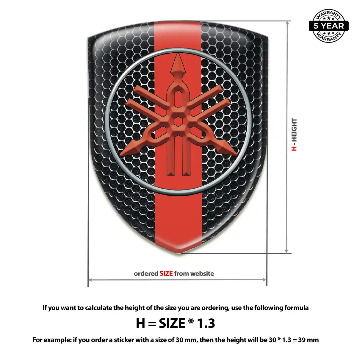 Yamaha 3D Badge Sticker Opulent Line