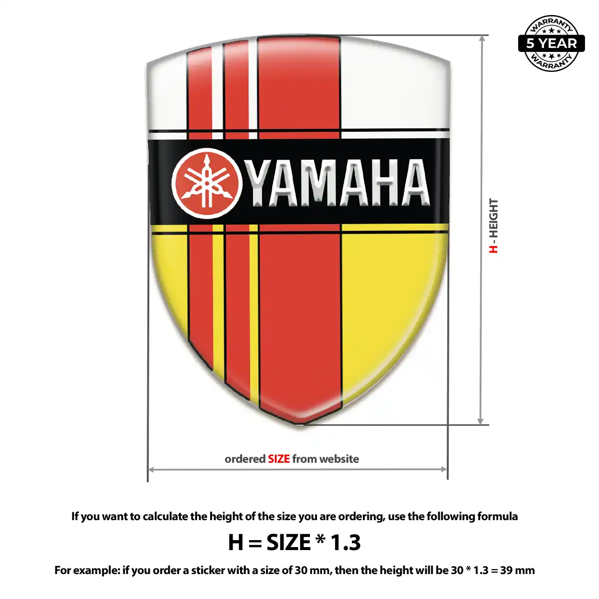 Yamaha 3D Badge Sticker Performance Style