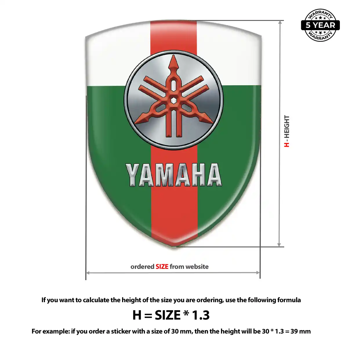 Yamaha 3D Badge Sticker Prestige Line