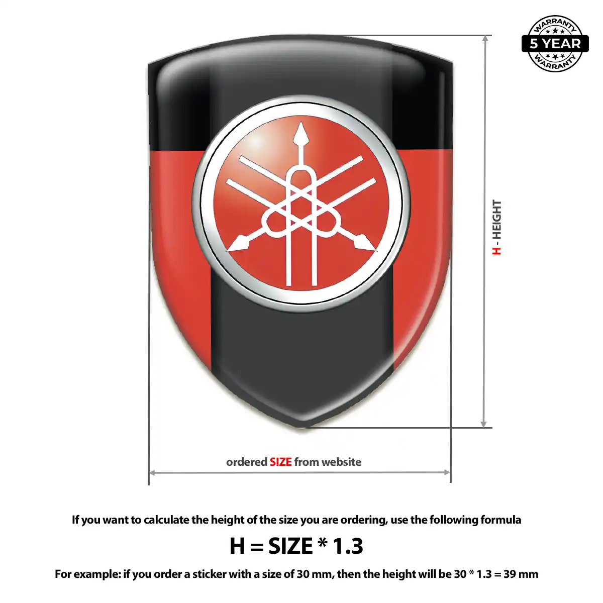 Yamaha 3D Badge Sticker Prime Quality
