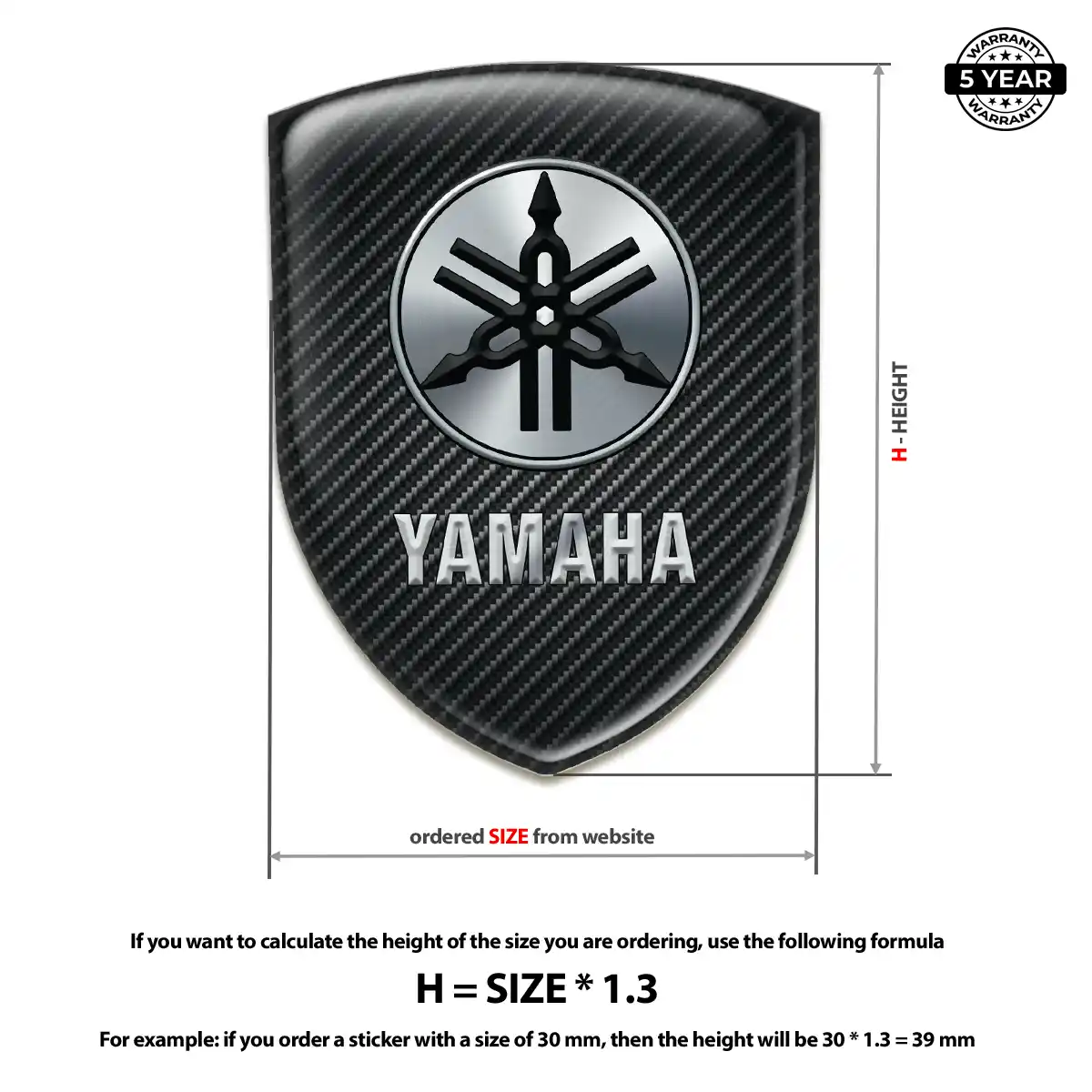 Yamaha 3D Badge Sticker Resin Elite