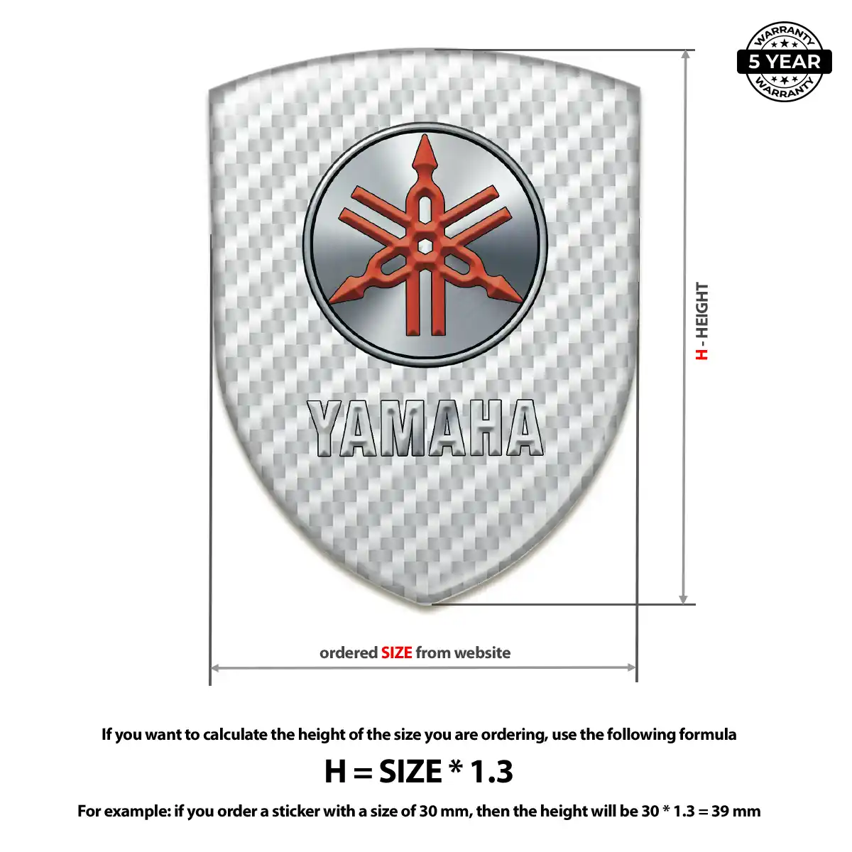 Yamaha 3D Badge Sticker Signature Edition