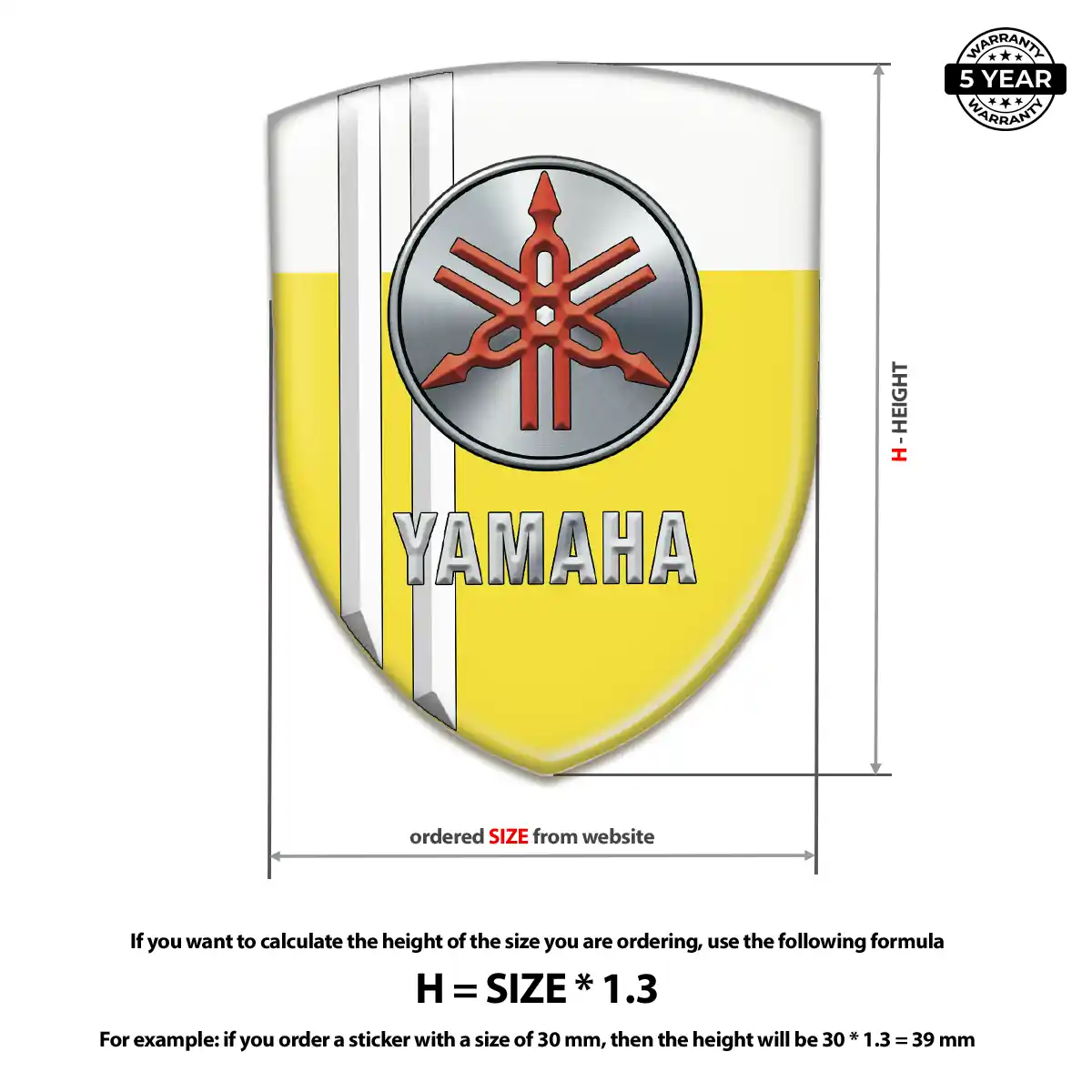 Yamaha 3D Domed Sticker Deluxe Edition